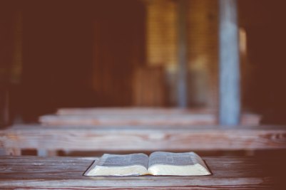bible on bench